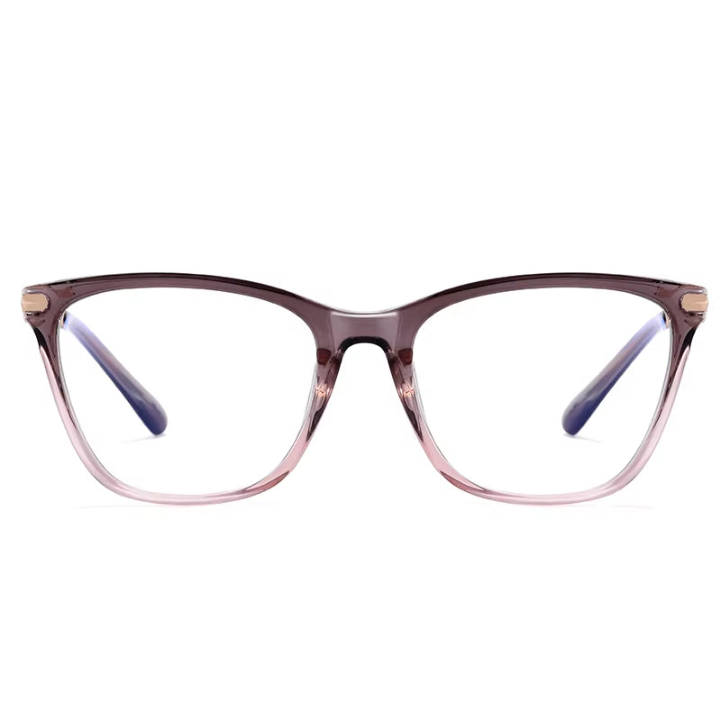 Cat Eye TR90 Square Leaf Arms Eye Glasses for Women 