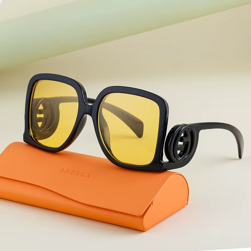  Fashion Designer Oversized Square UV400 Sunglasses for Women 