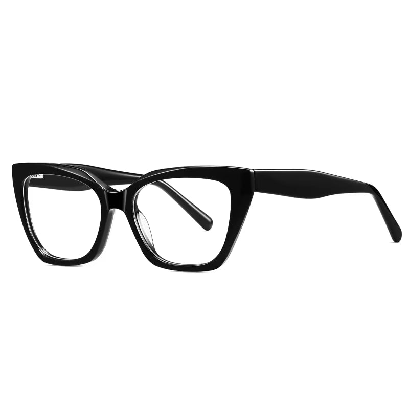 Cat Eye Acetate Pin-In Spring Hinge Eyeglasses for Women
