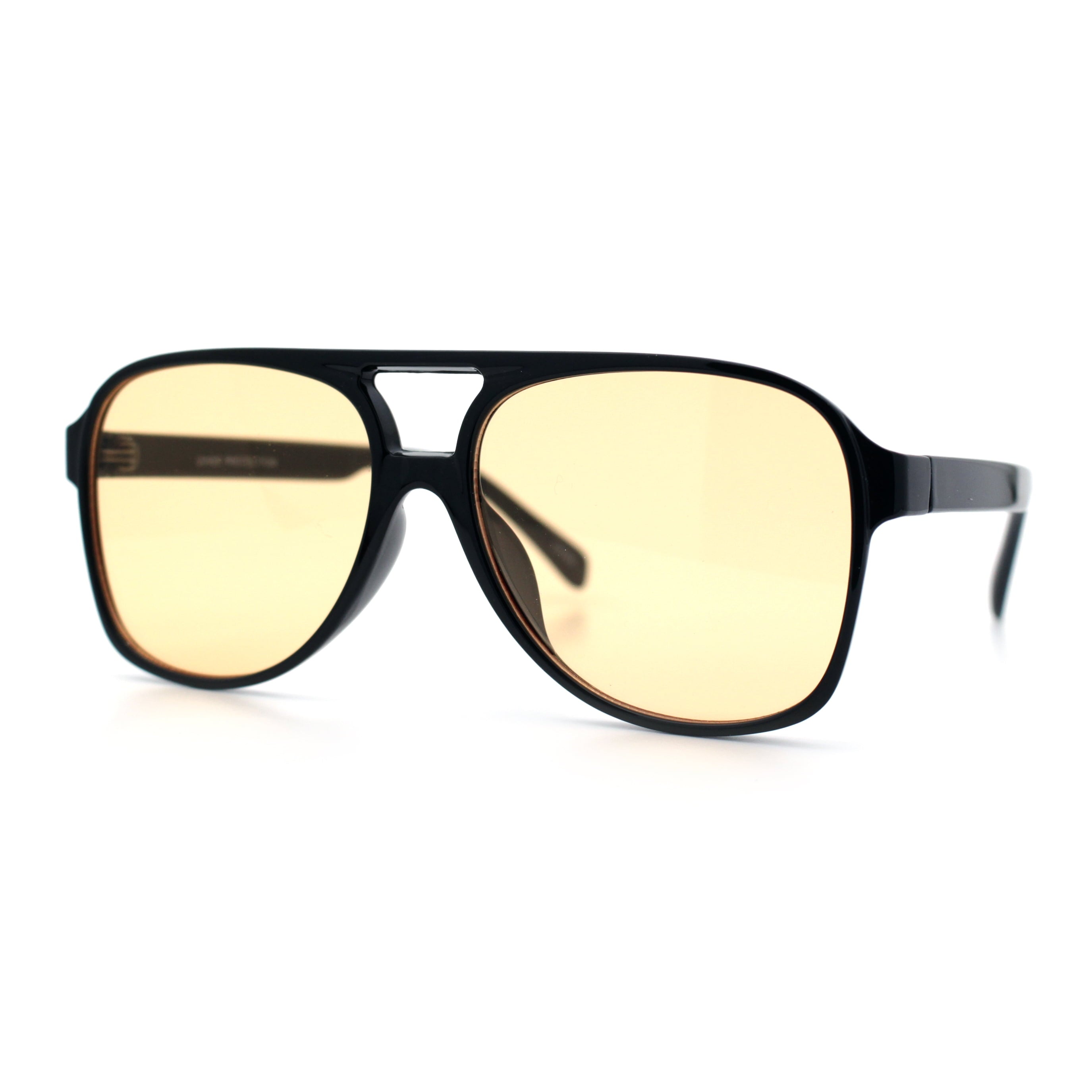 Mens Iconic Large Tear Drop Racer Plastic Fashion Sunglasses Black - Beige
