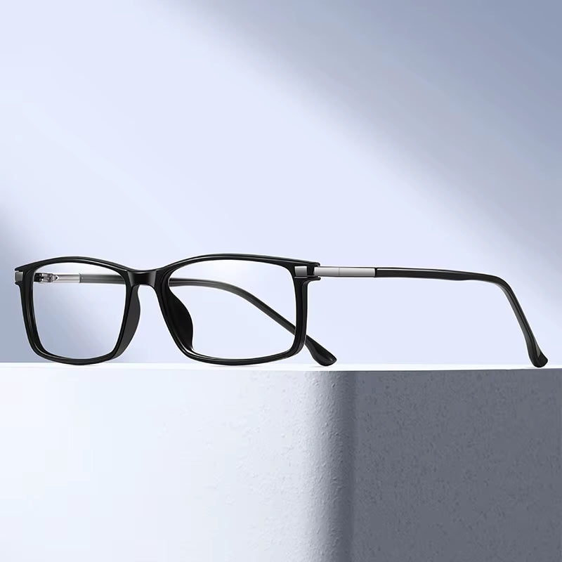 Classic TR90 Rectangle Spring Hinge Eyeglasses for Men