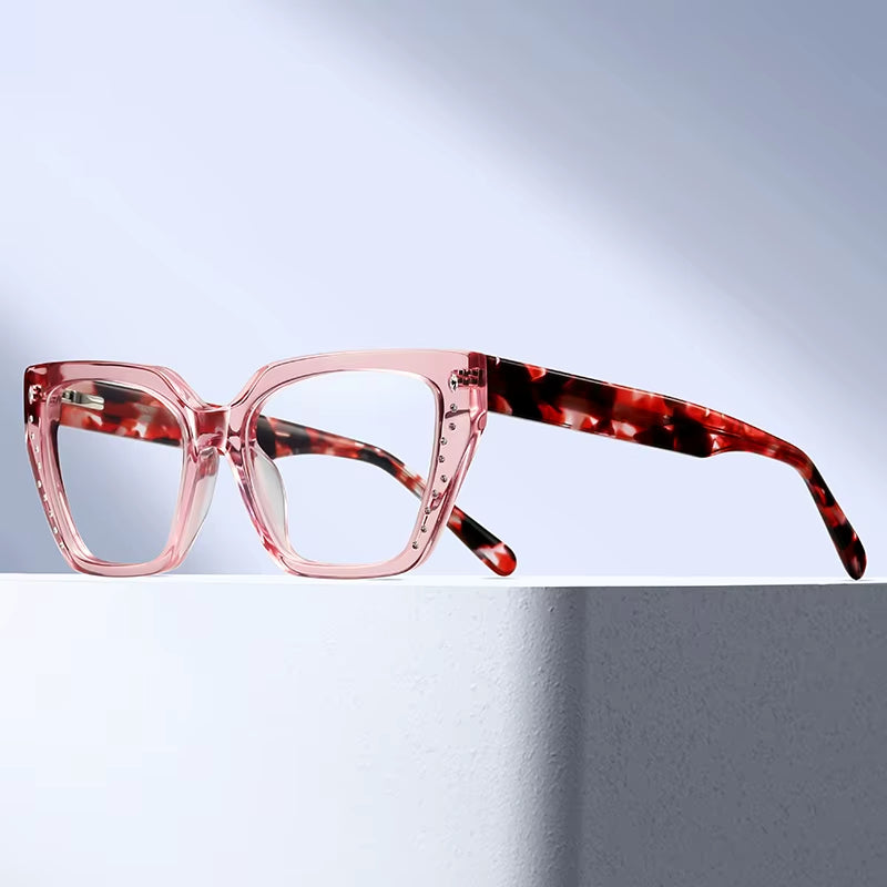 Square Acetate Pin-In Spring Hinge  Eyeglasses for Women
