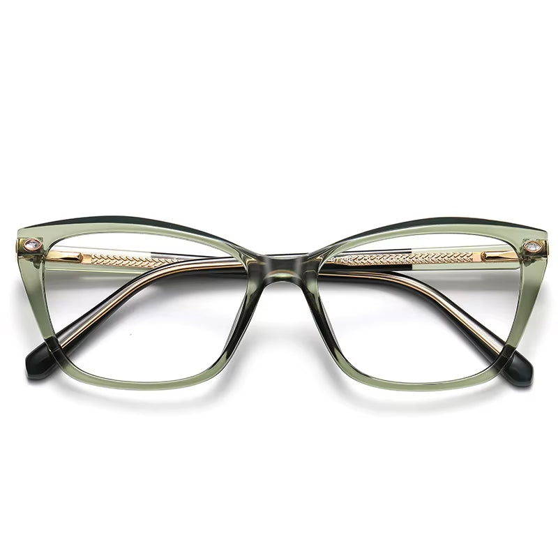 Cat Eye TR90 Frame CP Spring Hinge Eyeglasses  for Women
