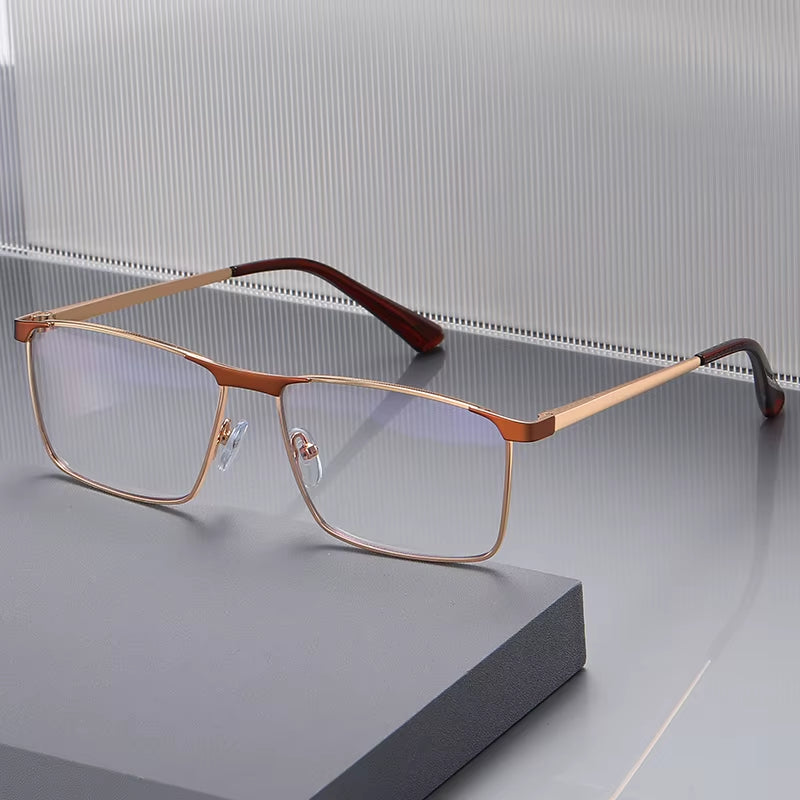 Rectangle Metal Eyeglasses for Men 