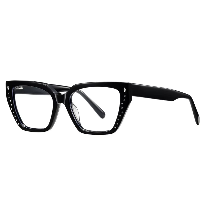 Square Acetate Pin-In Spring Hinge  Eyeglasses for Women