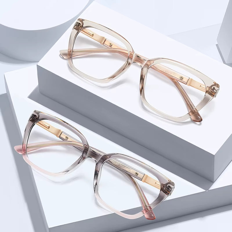 Fashion TR90 Cat Eye Spring Hinge Eyeglasses for Women