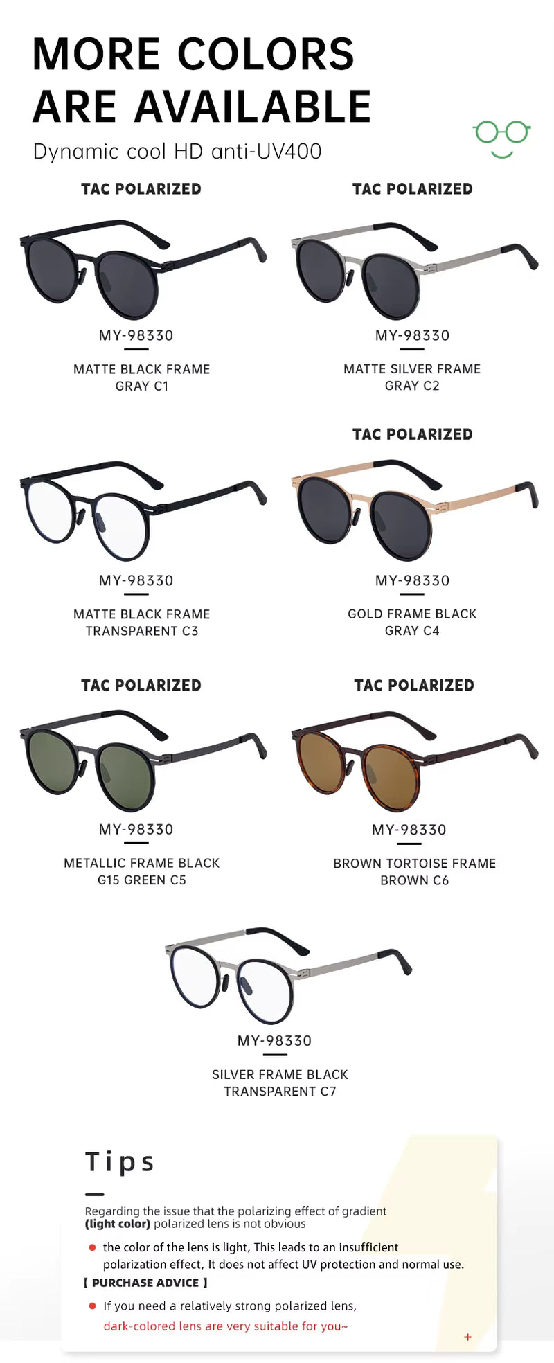  Cat Eye Stainless Steel Screwless Hinge Polarized UV400 Sunglasses for Men