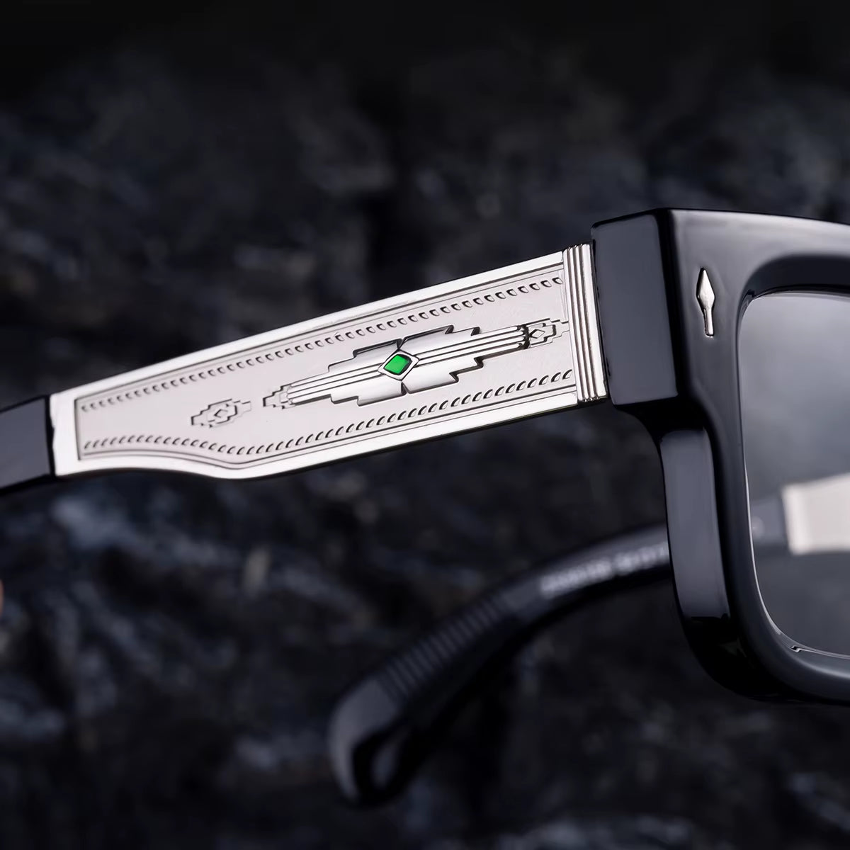  Designer Square PC Frame Metal Arms Eyeglasses for Men 