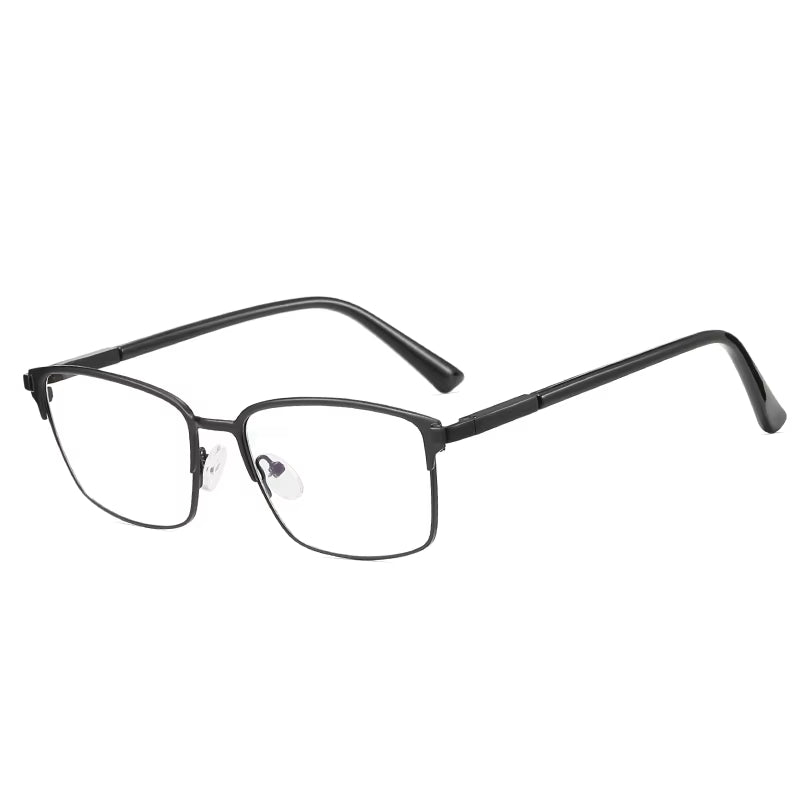 Rectangle Metal Frame Spring Hinge  Eyeglasses for Men