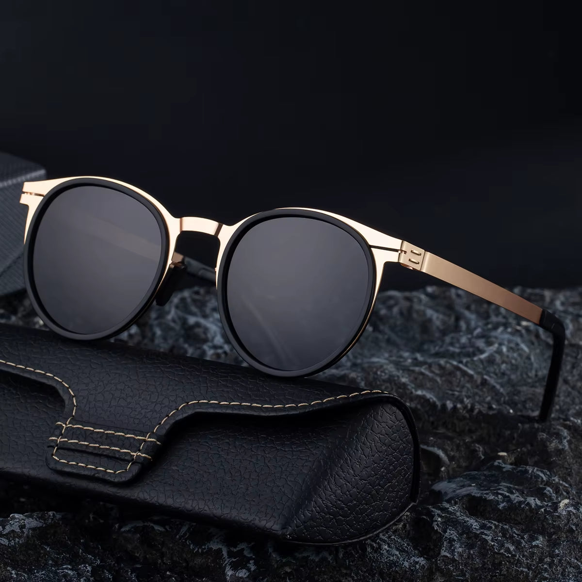  Cat Eye Stainless Steel Screwless Hinge Polarized UV400 Sunglasses for Men