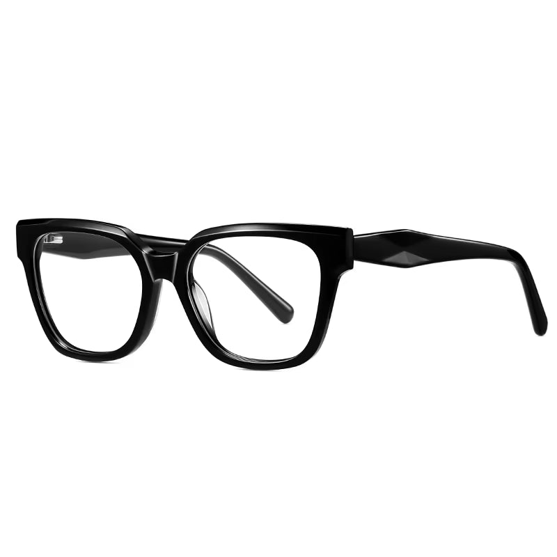 Square Acetate Spring Hinge Eyeglasses for Women