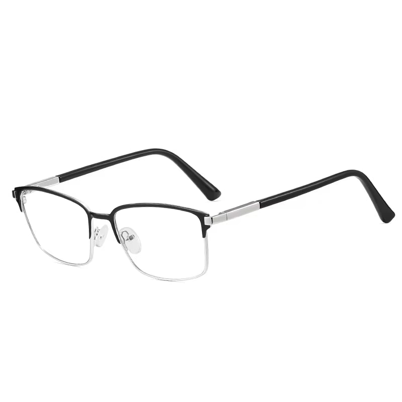  Rectangle Metal Frame Spring Hinge  Eyeglasses for Men