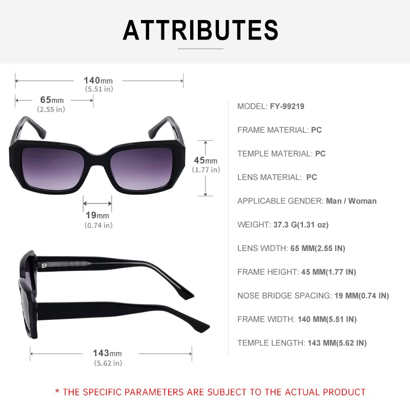  Designer Personality Rectangle CP UV400 Sunglasses for Women & Men