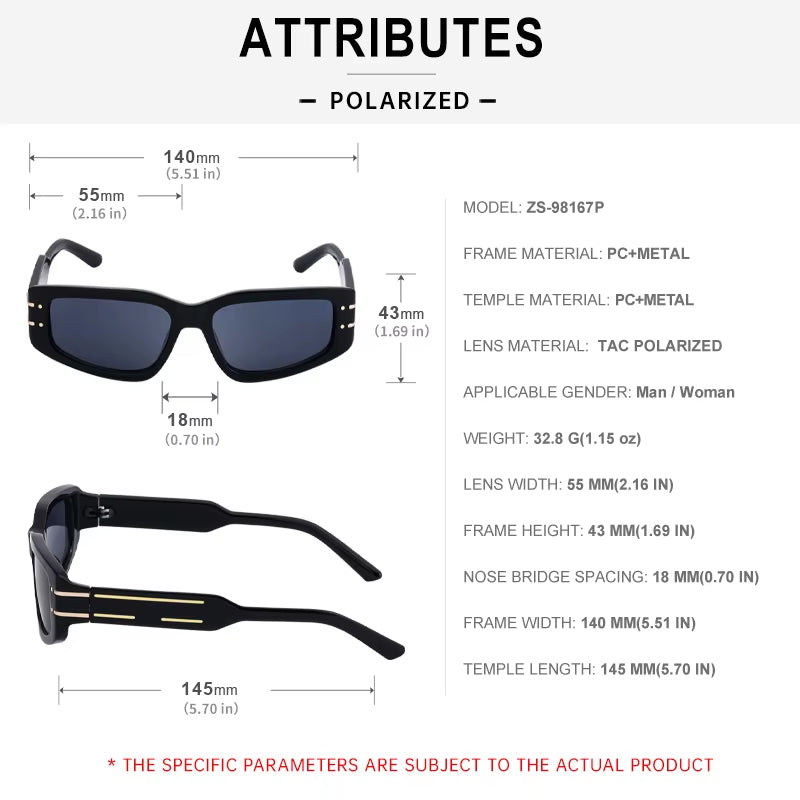 Designer Polarized UV400 Sunglasses for Women & Men