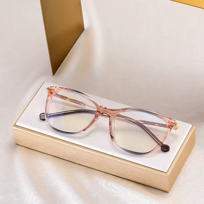  Cat Eye Square TR90 round Eyeglasses for Women