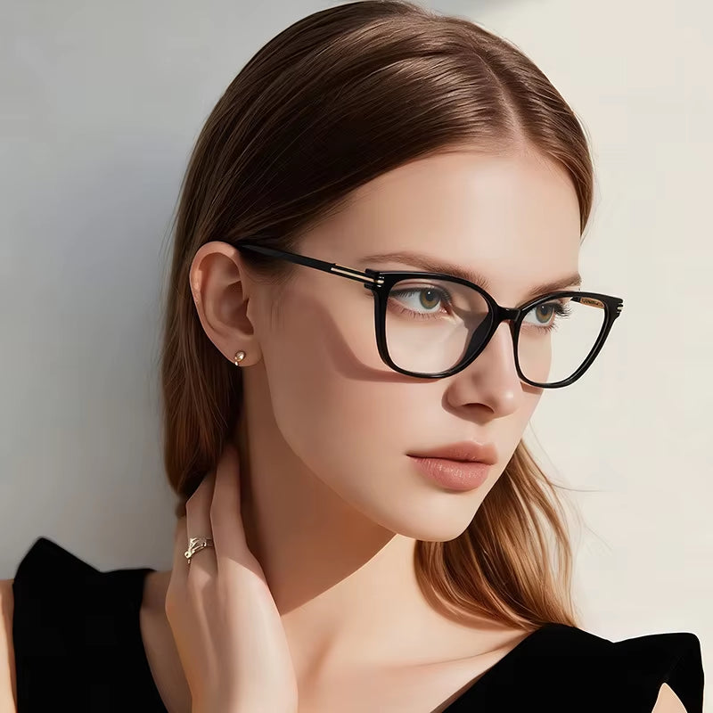 Square TR90 Frame Spring Hinge  Eyeglasses for Women
