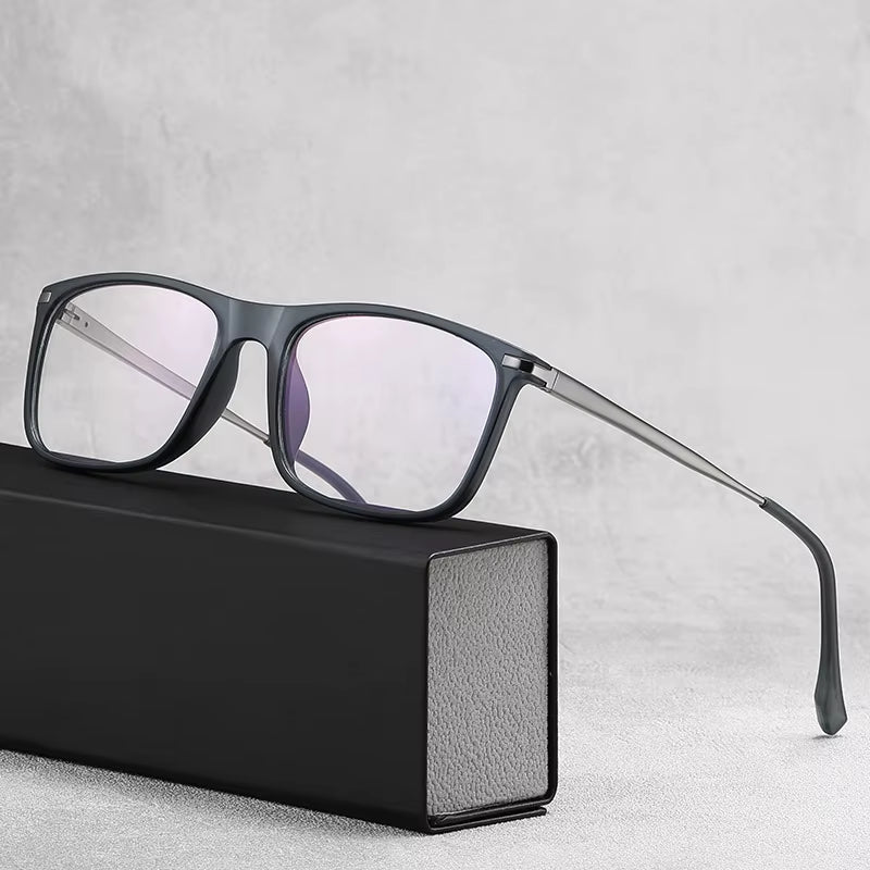  Classic Square TR90 Spring Hinge Eyeglasses for Men