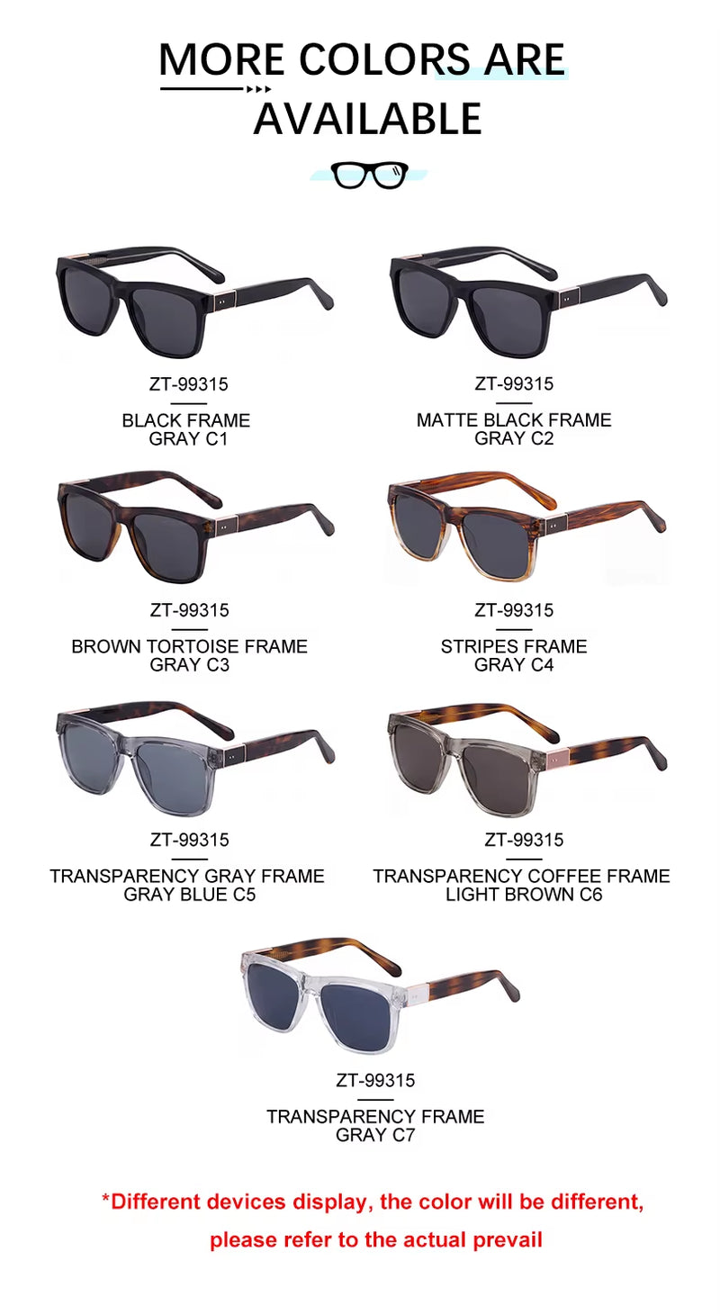  Designer Square Pin-In Temples UV400 Sunglasses for Men & Women 