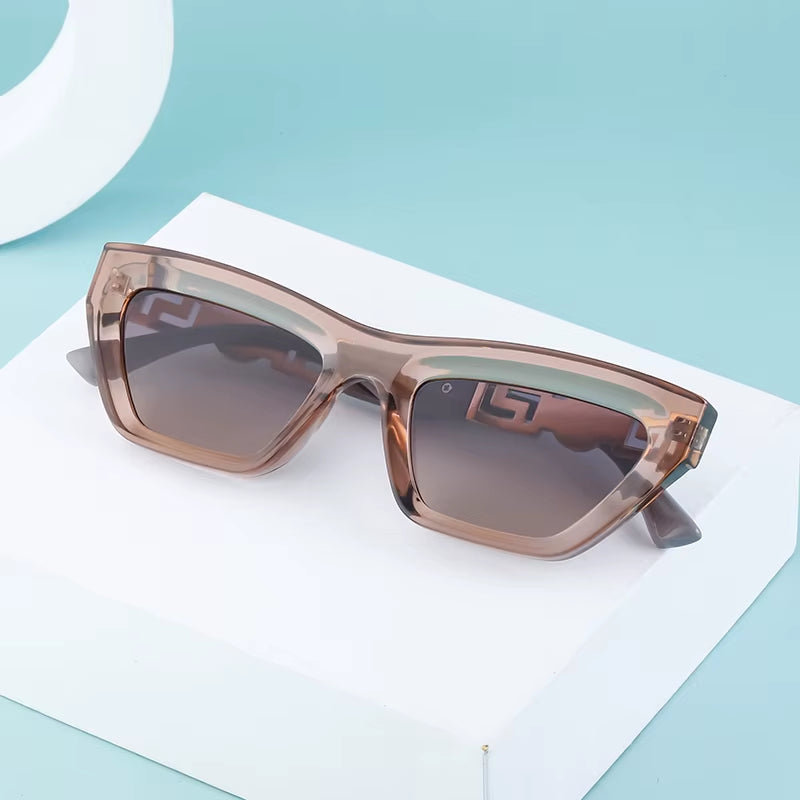  Fashion Cat Eye Personality Temples Sunglasses for Women