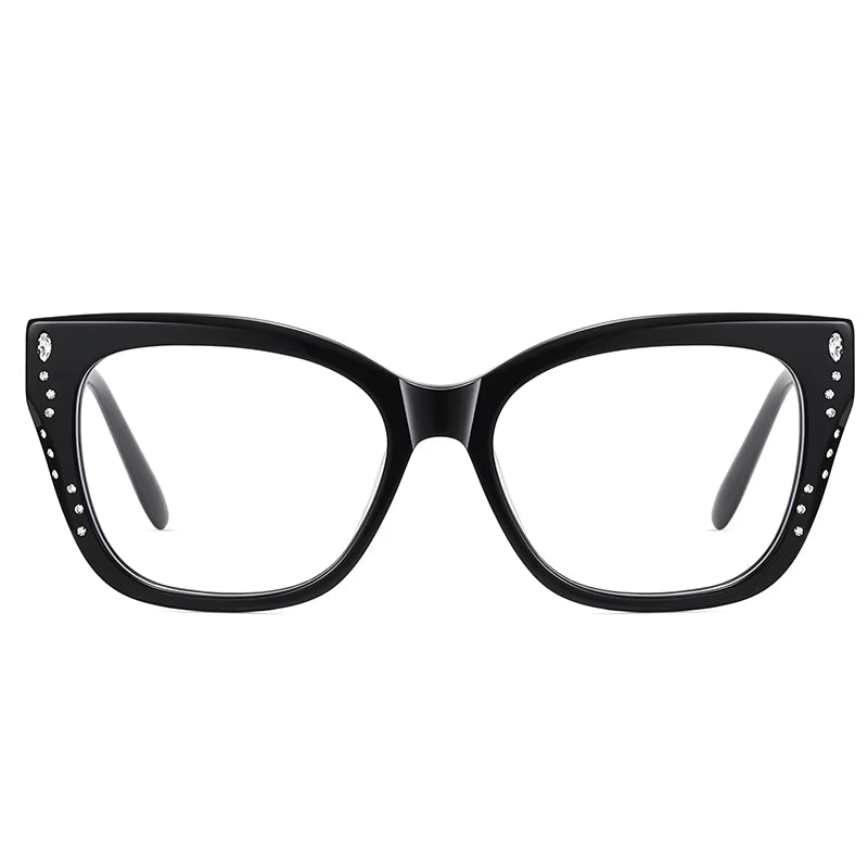  Square Acetate Pin-In Spring Hinge Eyeglasses for Women