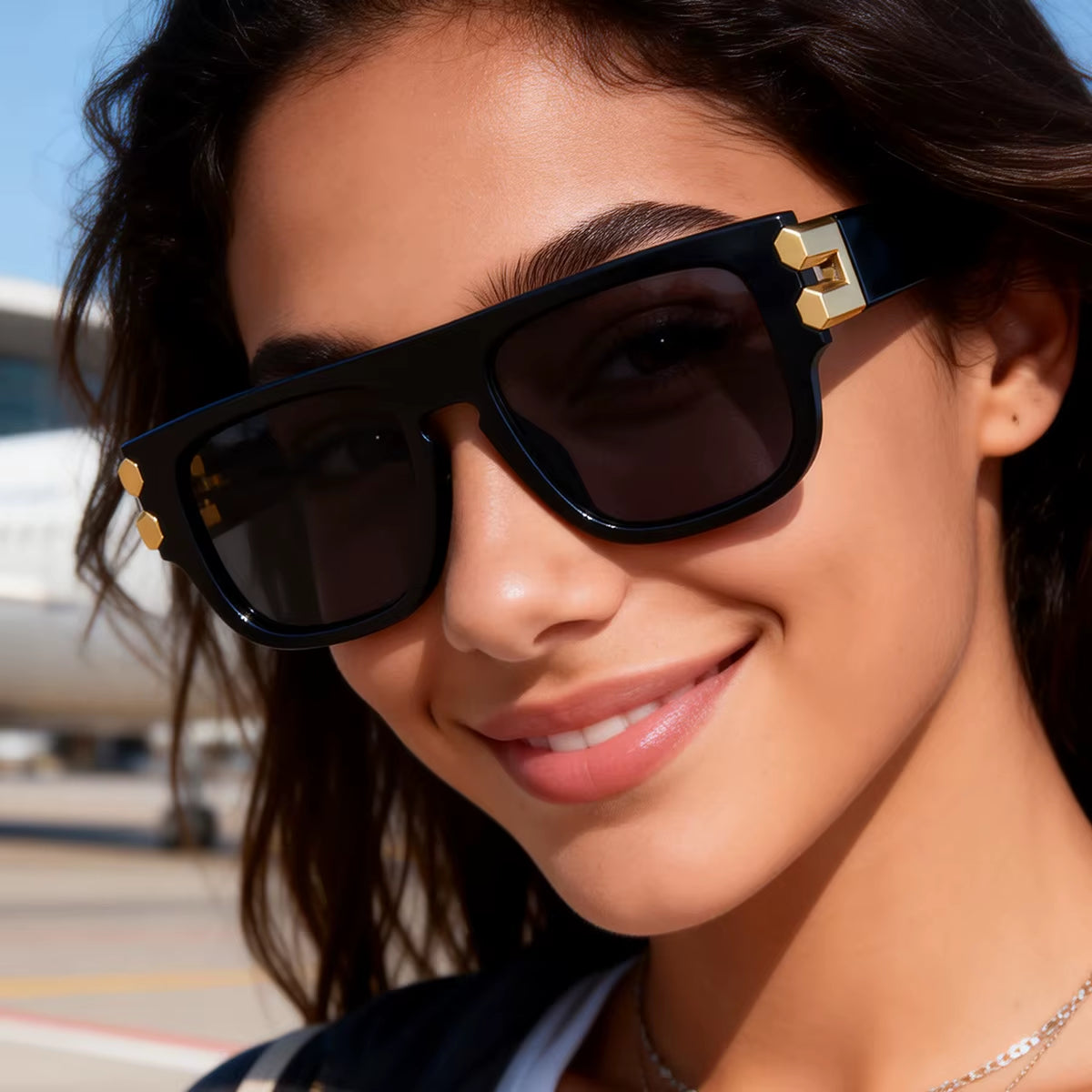  Designer Square Polarized Driving UV400 Sunglasses for Women