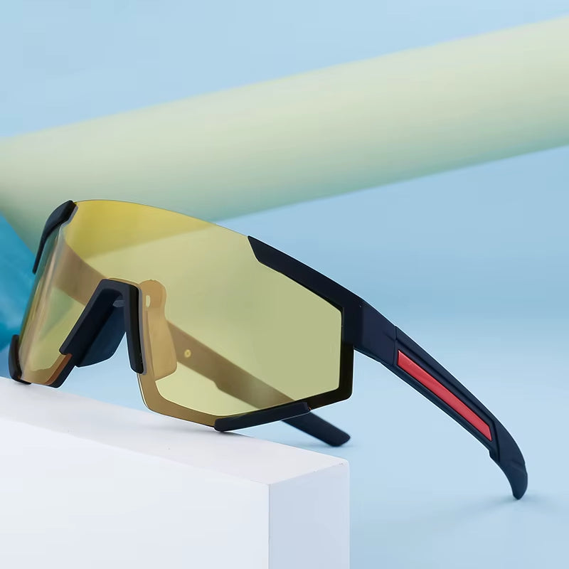  Sport Cycling Outdoor One Piece Coating Lens UV400 Sunglasses for Women & Men